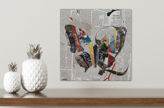 Vintage Butterfly Collage Art