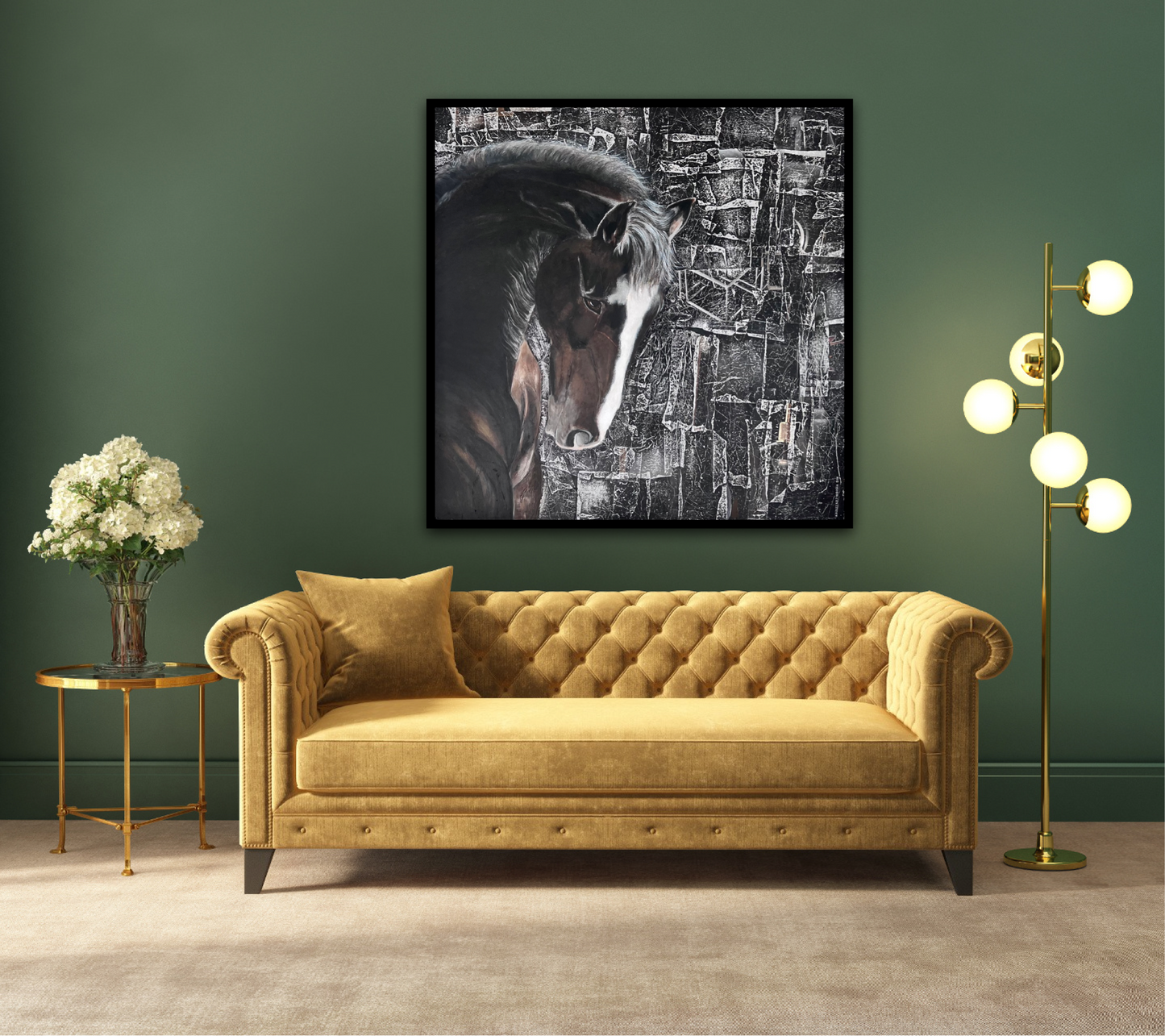 Horse collage artwork