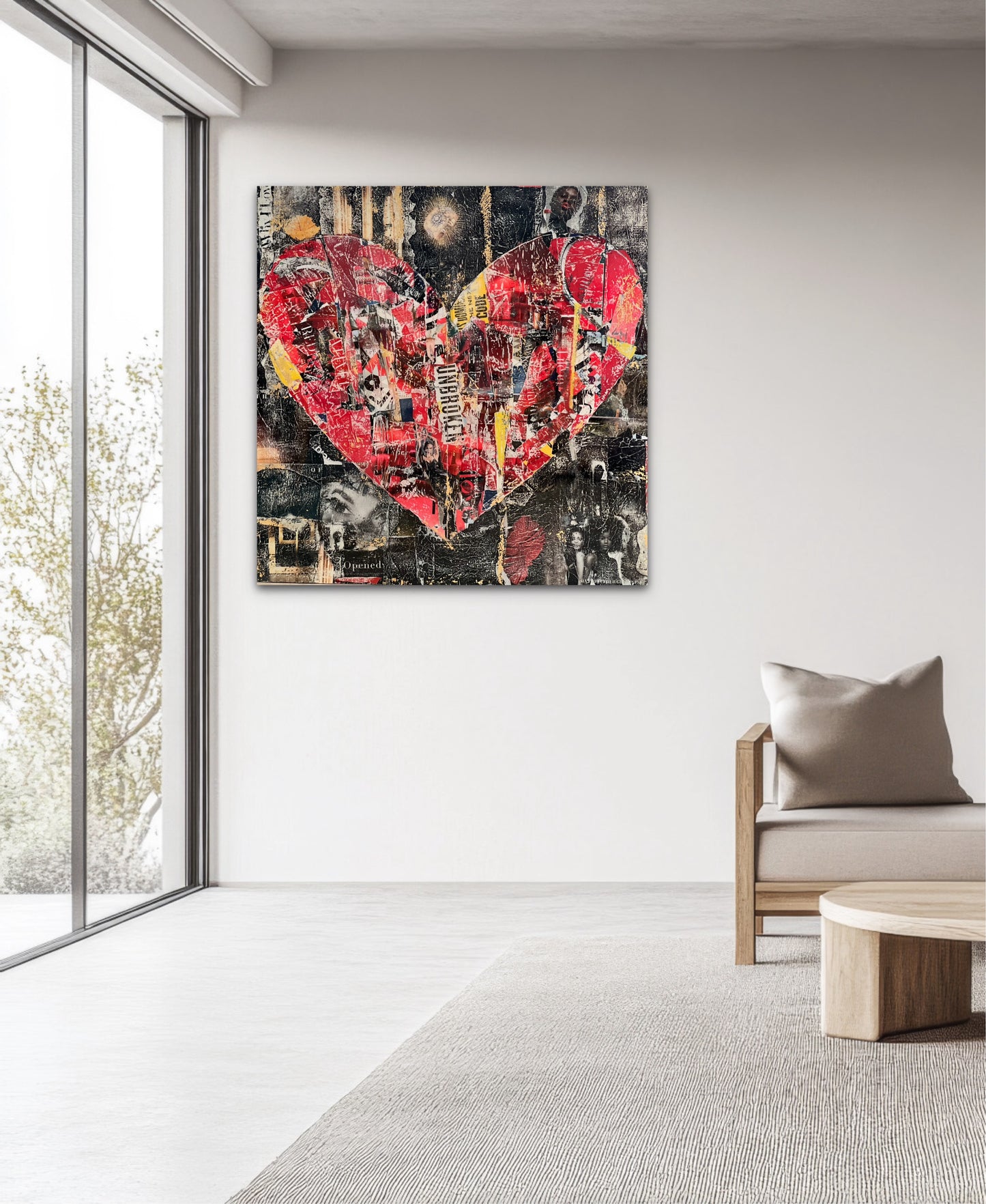 UNBROKEN LOVE | Original Contemporary Heart Artwork by Margarita Vigne