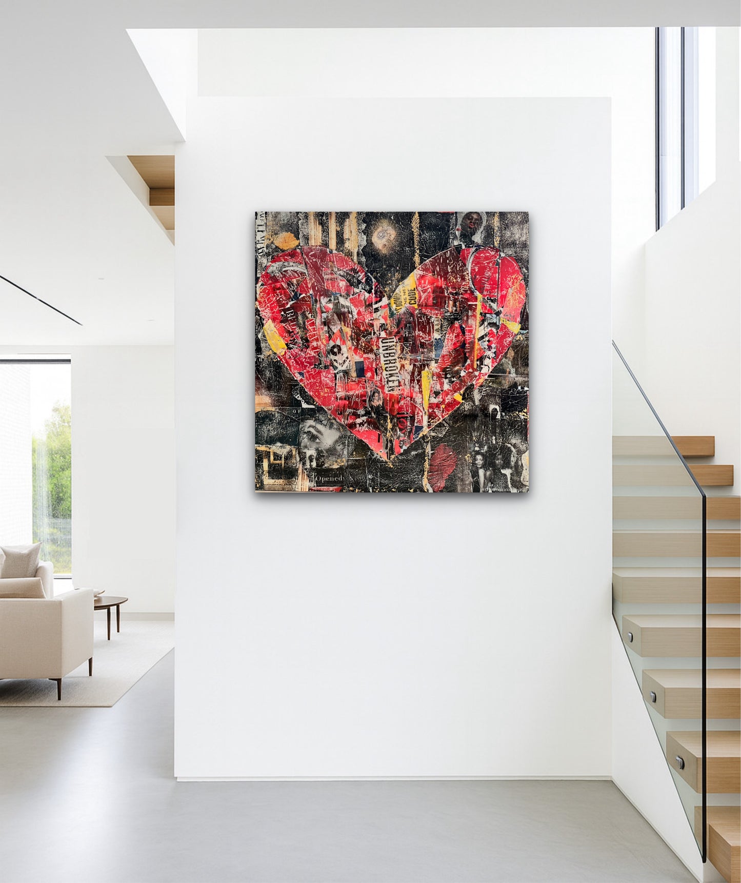 UNBROKEN LOVE | Original Contemporary Heart Artwork by Margarita Vigne